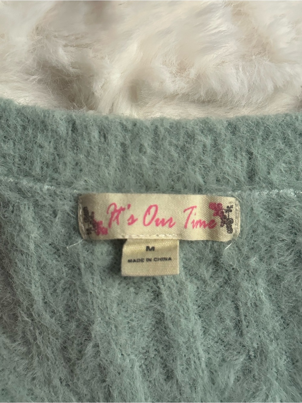 Cozy Warm Knit Essential Stylish Sweater in Sage Green/Mint - Picture 3 of 3
